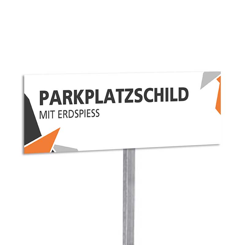 Erspieß mit Grundplatte für Parkplatzkennzeichen